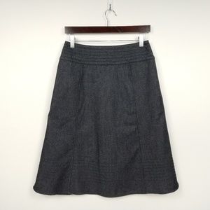 J. Jill Stretch Denim Look Linen A-Line Skirt